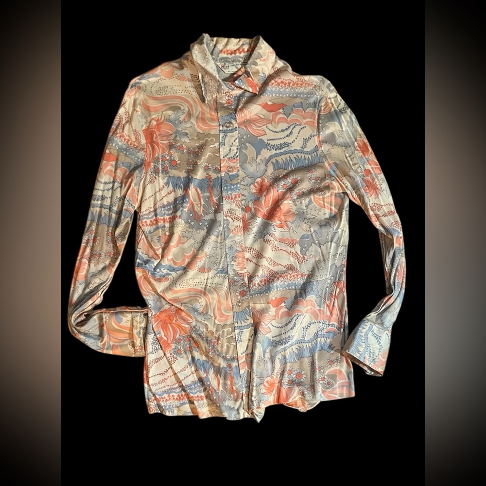 Vintage 70’s Floral Button-Up Shirt